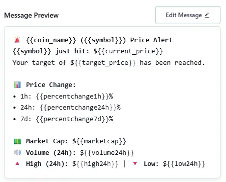 Crypto Price Alerts